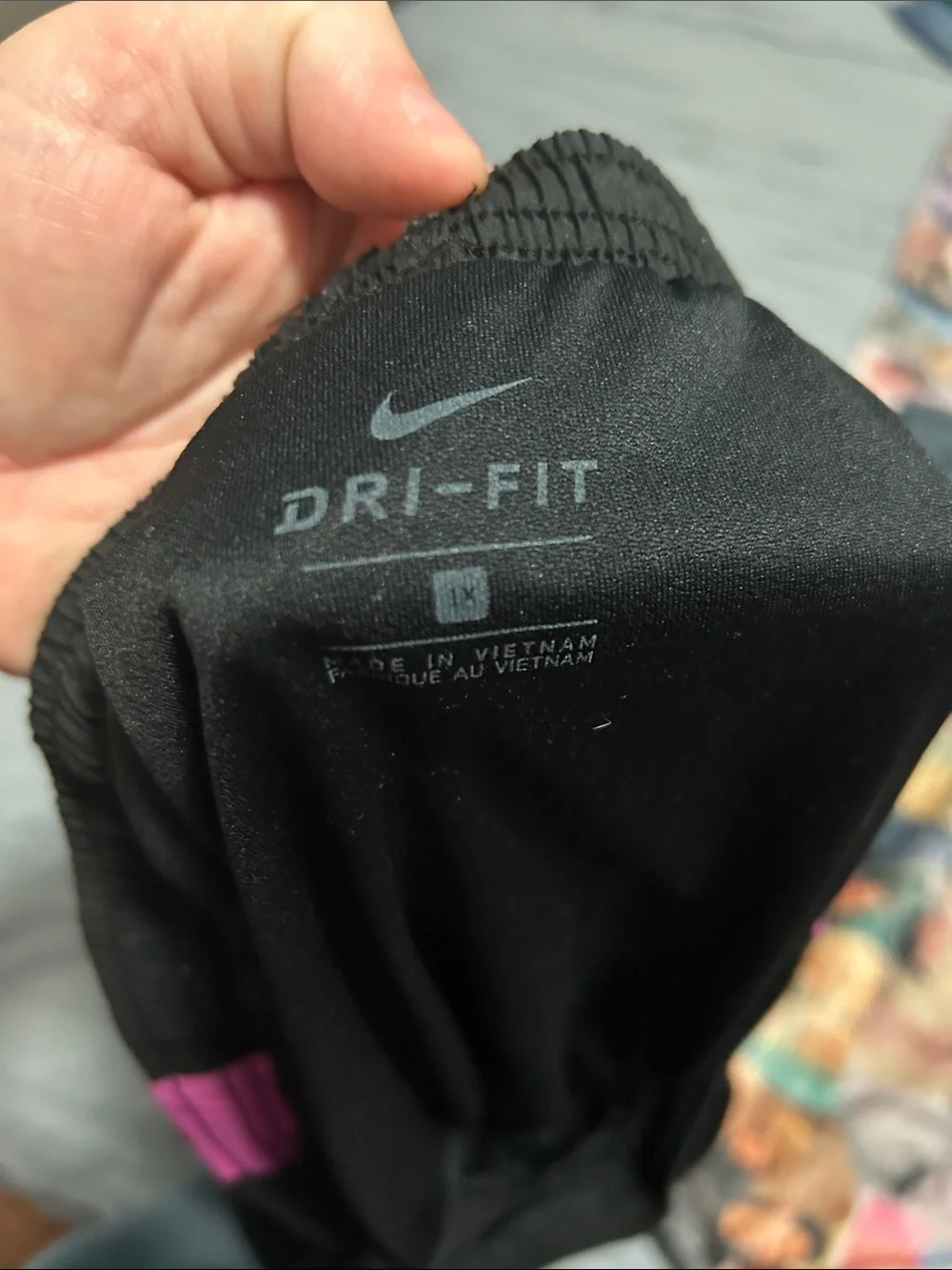 Nike Black Dri-FIT Top with Pink Detail